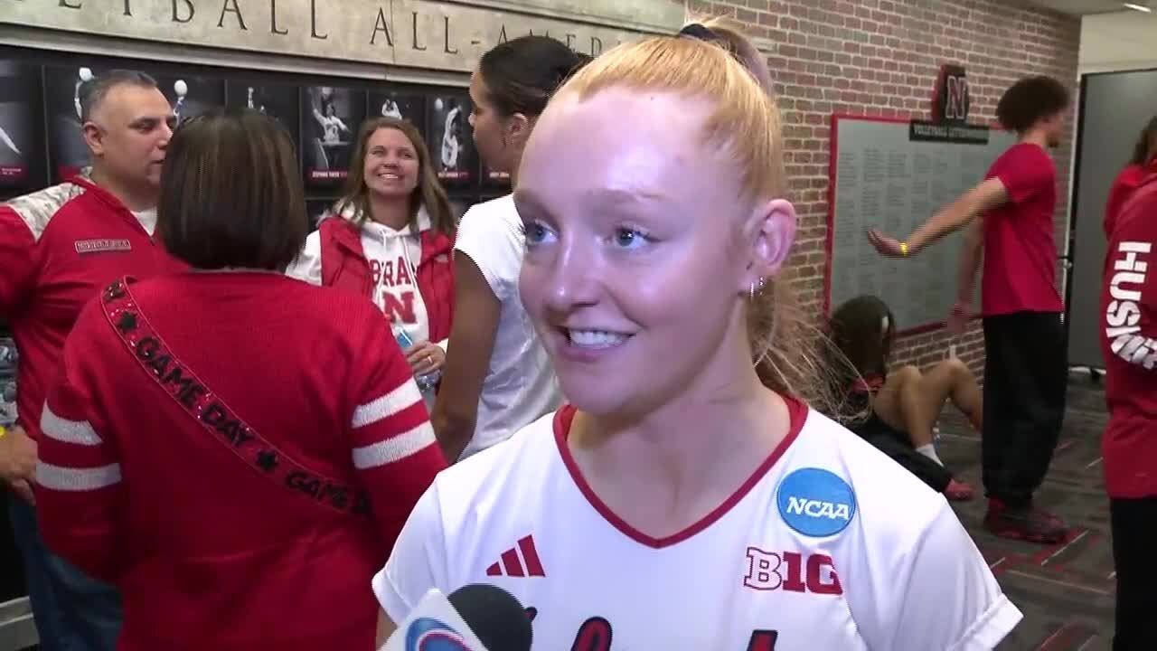 Defensive Specialist Olivia Mauch talks about Huskers' victory over Wisconsin