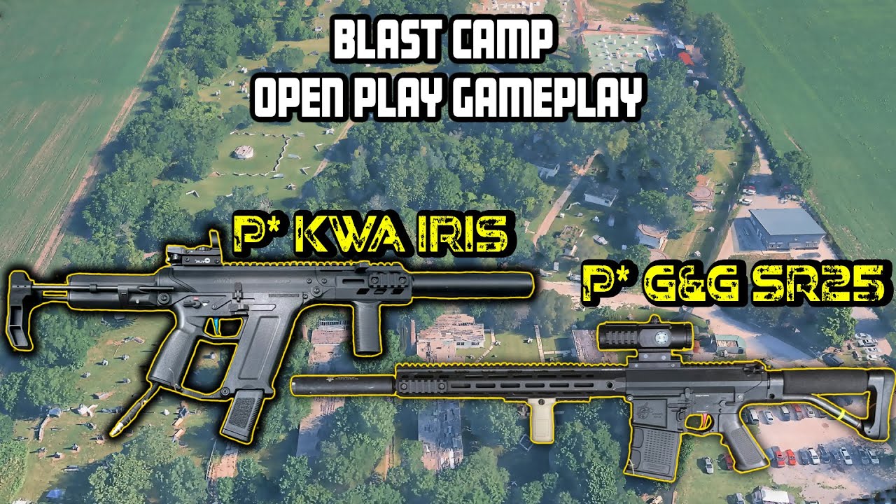 Fast Paced Airsoft Open Play Gameplay w/ KWA Iris & G&G SR25