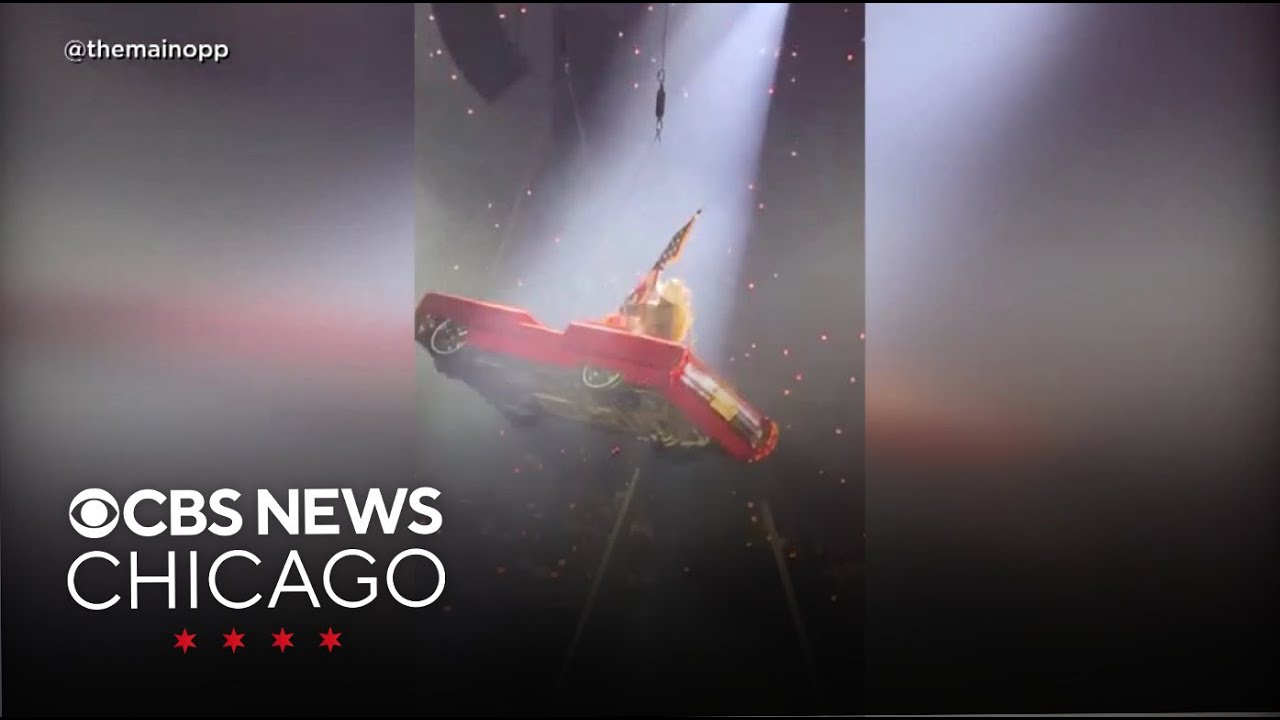 Scary flying car malfunction at Beyonce 