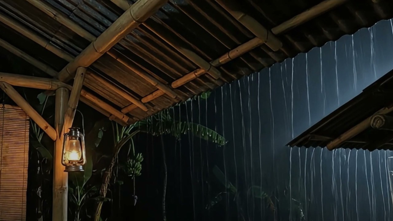 Soothing Night Rain Under a Tin Roof | 8 Hours Uninterrupted