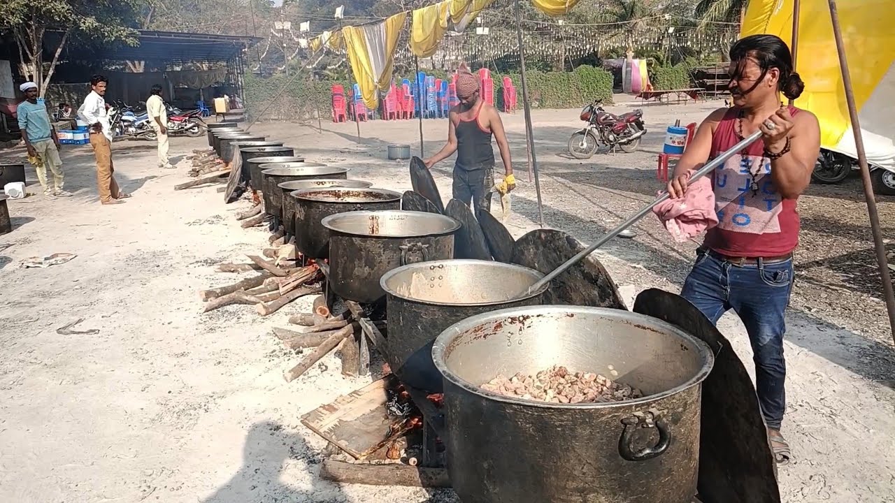 600kg Gosht Korma Preparation in Muslim wedding food | Kaalu ustad Dewas 