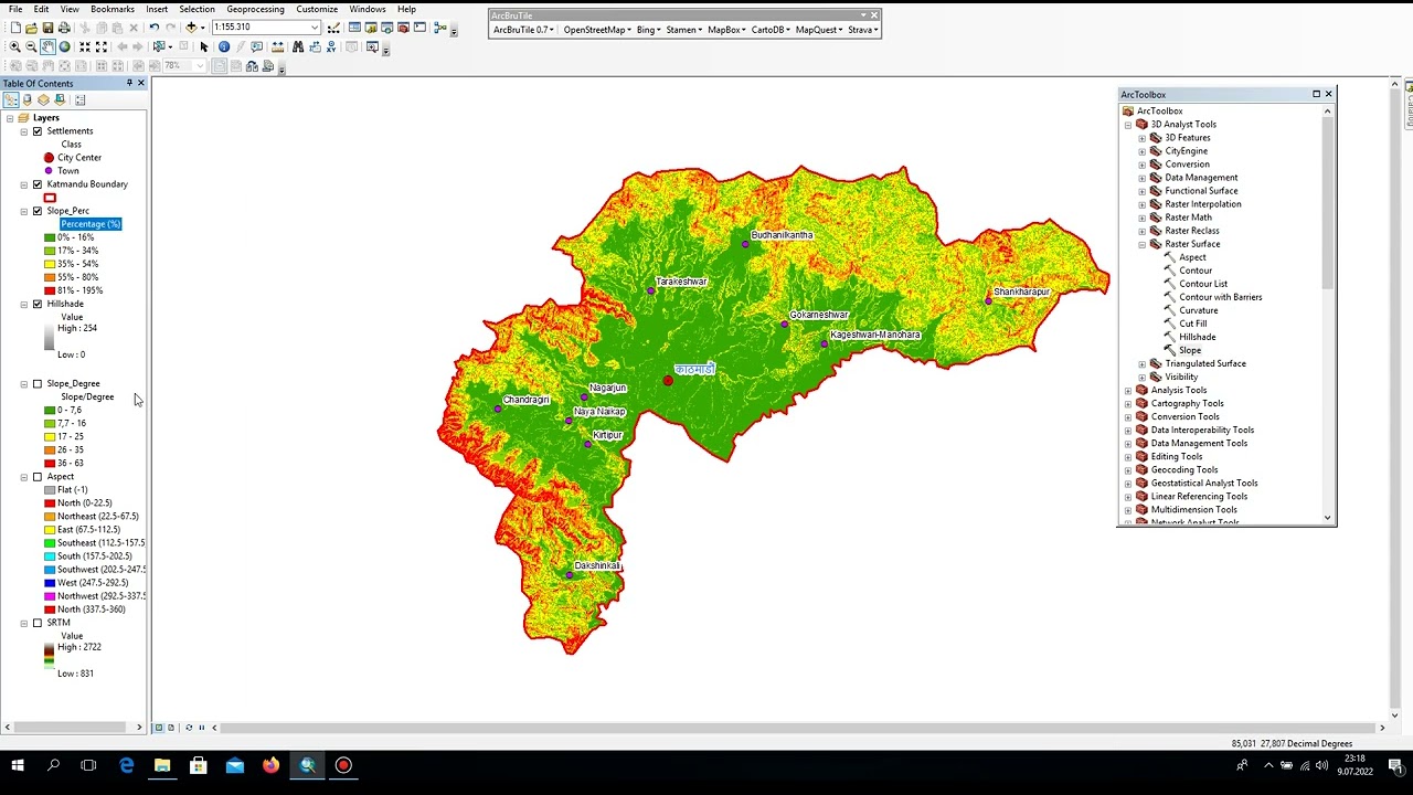 How to Create Slope Map as Percentage