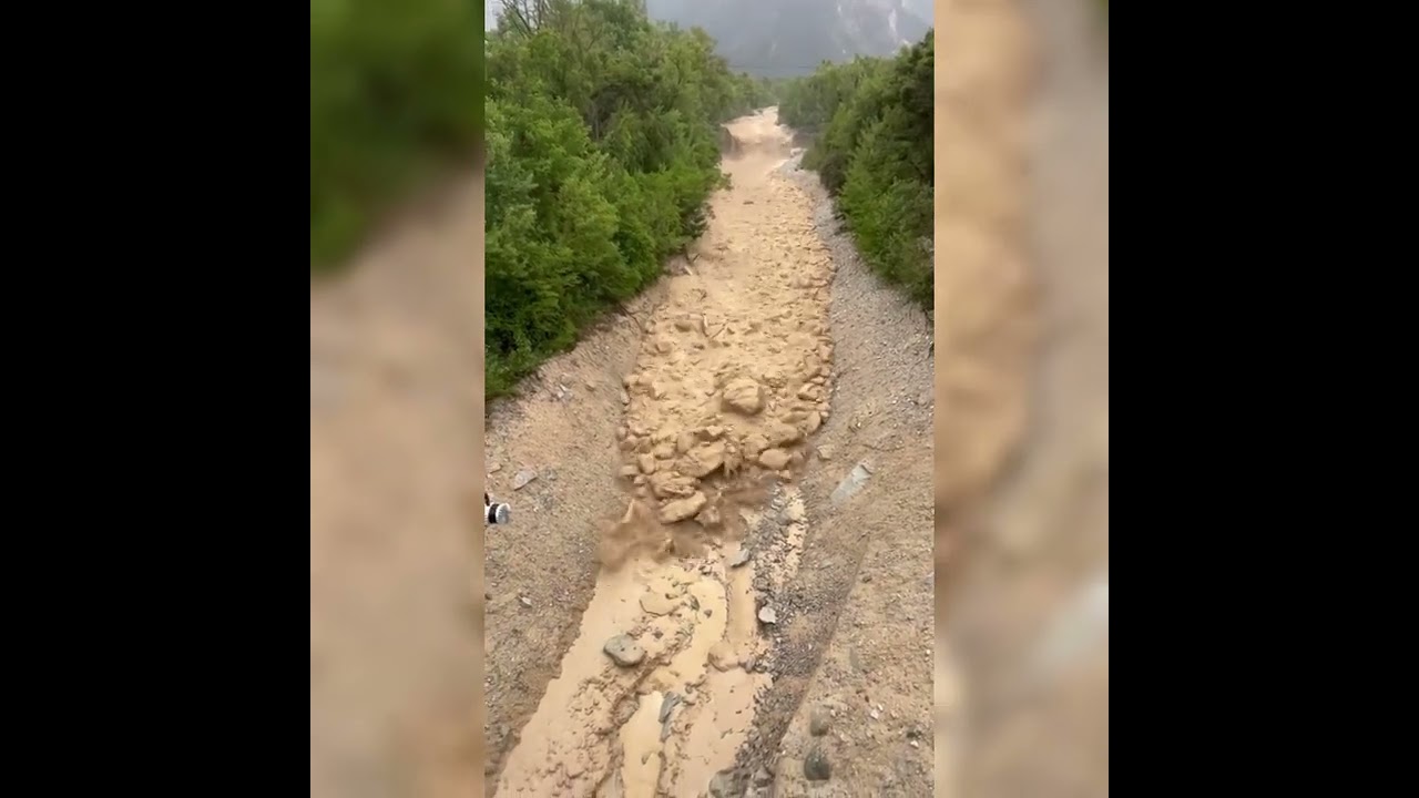 Murgang am Illgraben bei Leuk-Susten (Unwetter)