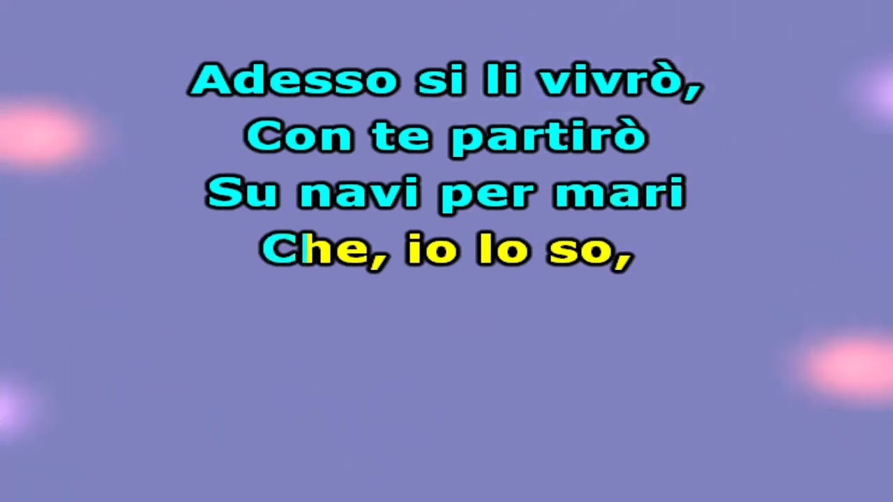 Con Te Partiro - Karaoke - Andrea Bocelli - Transpose -1 Lower Key