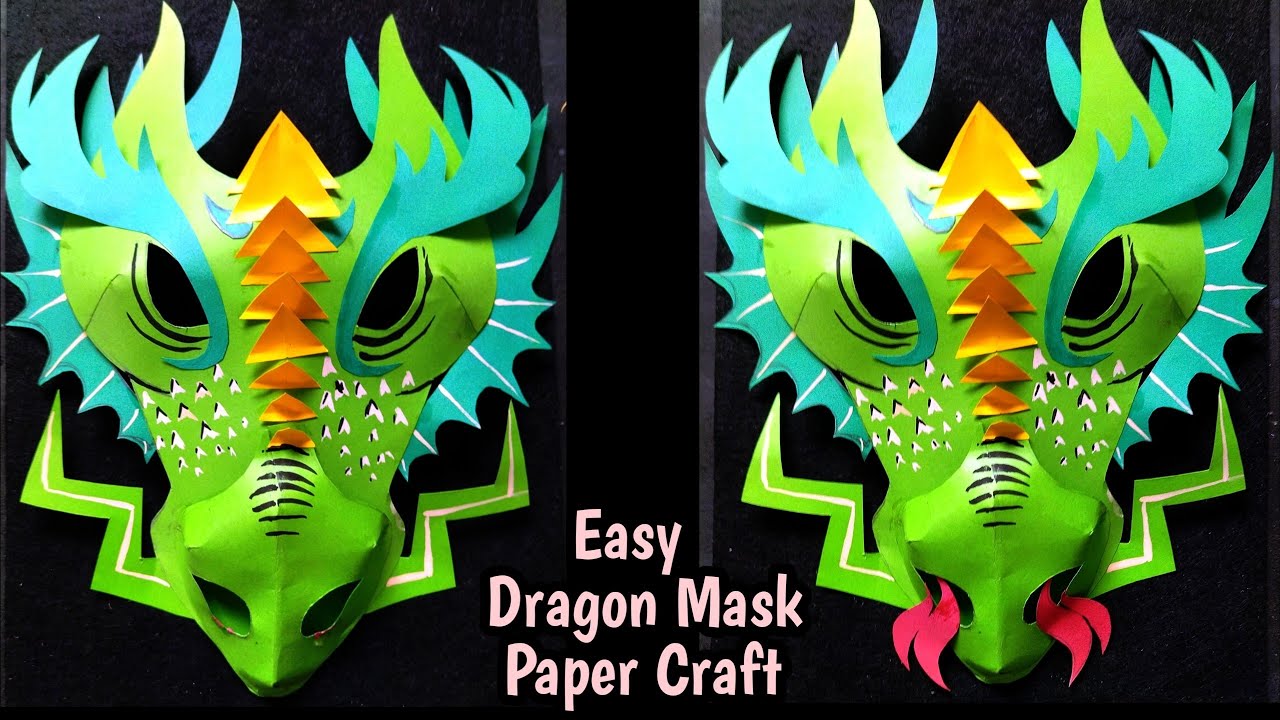 Dragon Mask Craft. Dragon Costume. 3D Dragon Mask. #dragonCraft #dragonMaskTutorial #ckArtDesign