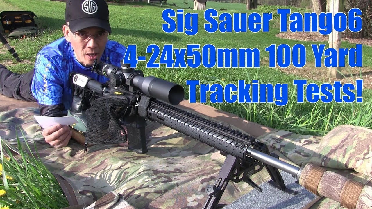 Sig Sauer Tango6 4-24x50mm 100 Yard Tracking Test Evolution Gun Works 20MOA Rail and 34mm Rings