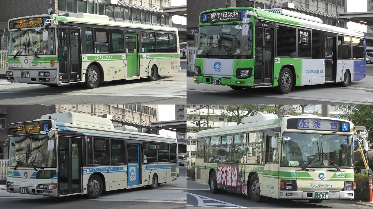 バスの行列を眺める＠鶴町営業所