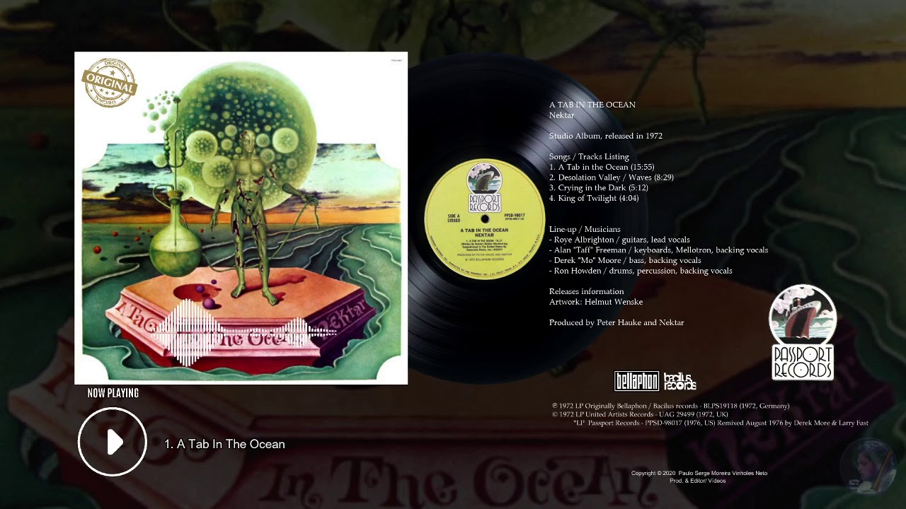 Nektar &bull; A Tab In The Ocean &bull; 1972 &bull; LP' PPSD 98017 &bull; 1976, US Remixed