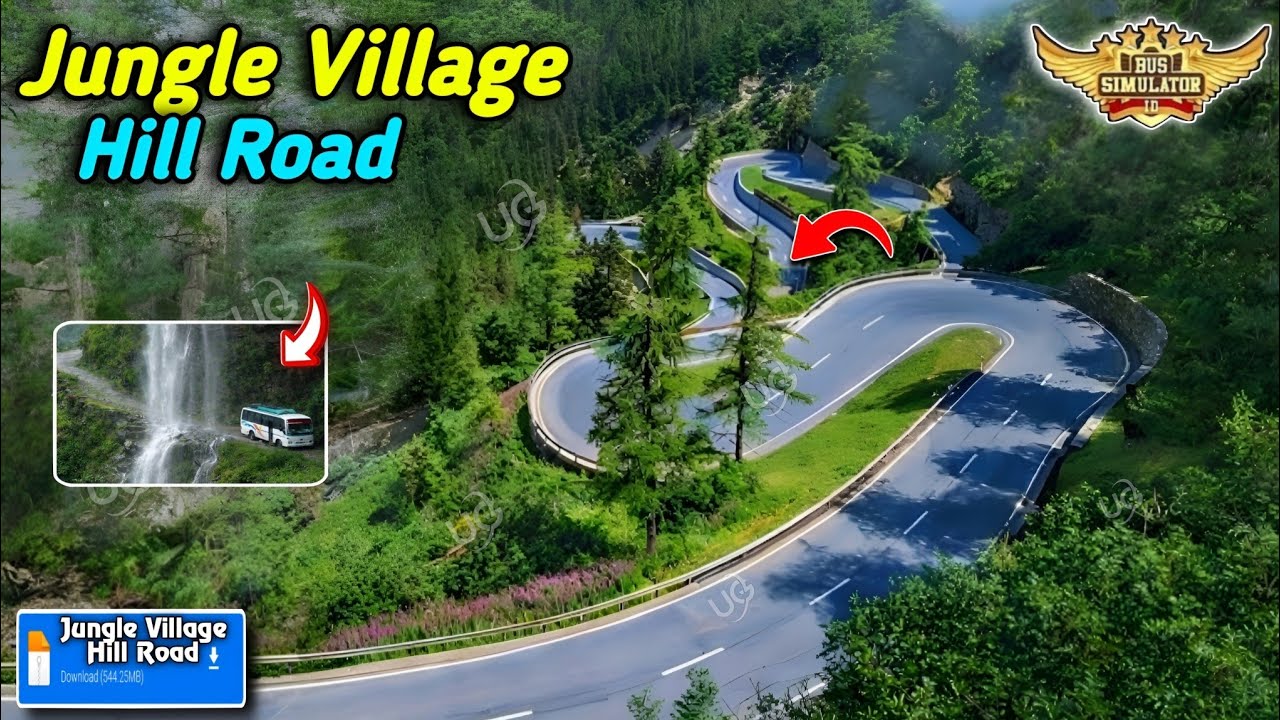 Map Mod Bussid&nbsp;4.4.1&nbsp;- New Released Jungle Village Hill Road Map Mod For Bus Simulator Indonesia |