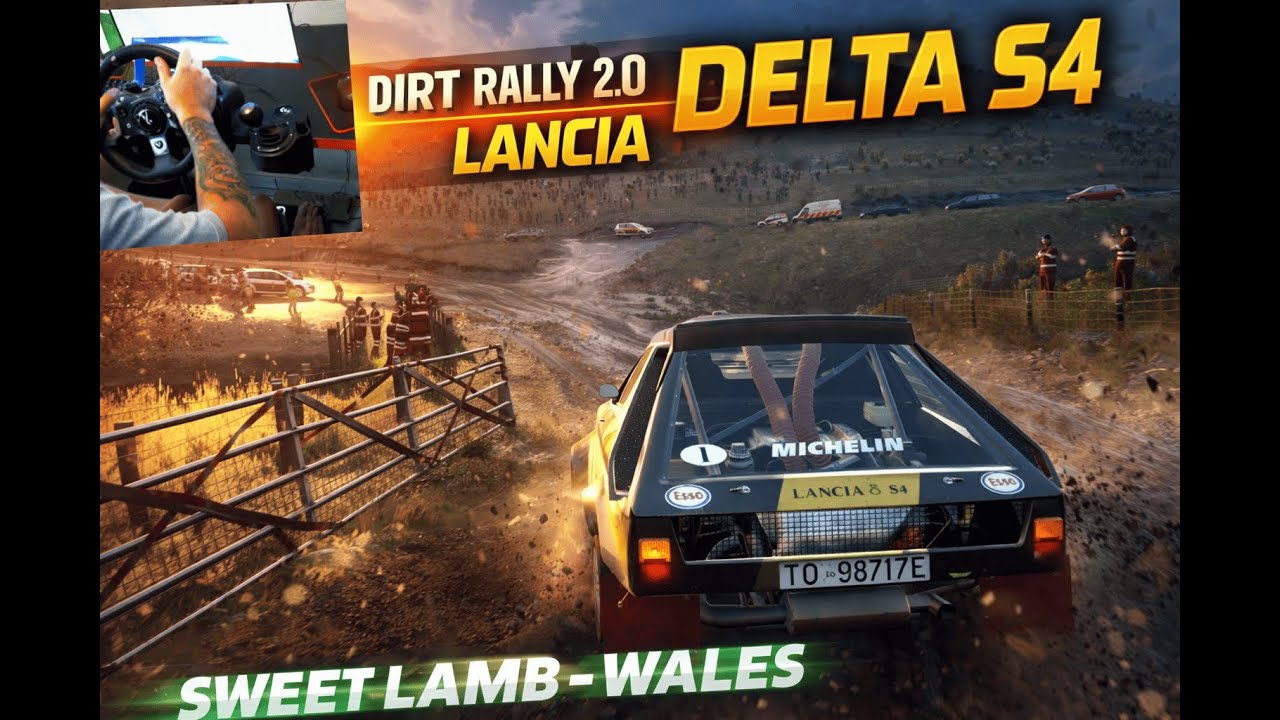 Lancia Delta S4 Full Attack | Dirt Rally 2.0 | Sweet Lamb Rally Wales | G920 Wheel POV