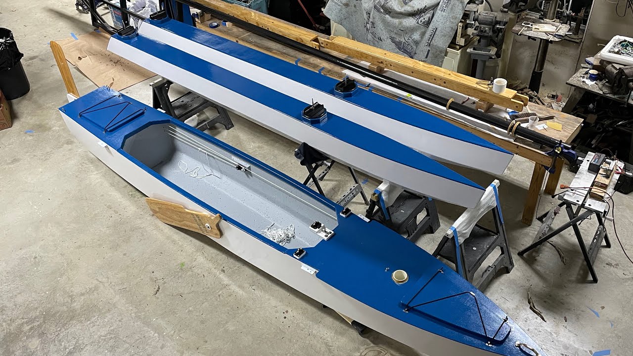 Slingshot Tandem 16 Trimaran build “The Pictures “