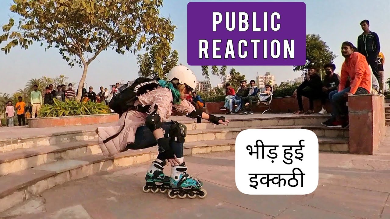 Inline Skaters को देखने ke liye lagi भीड़ | Public Reaction | Inline Skating Vlog (in हिंदी)
