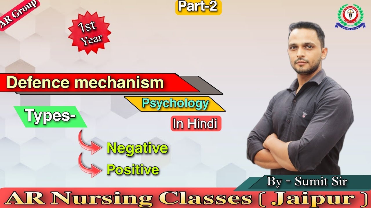 Defence Mechanism (In Hindi) : Type Of Defence Mechanism - Psychology