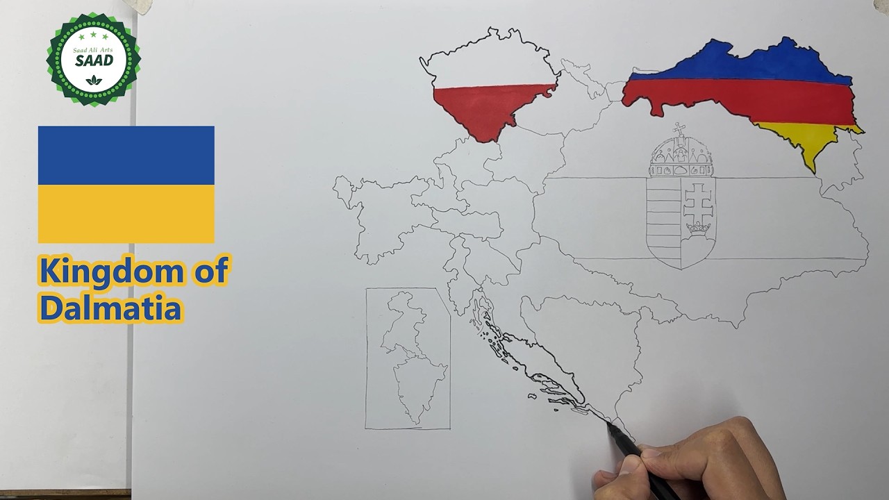 Карта с флагом подразделений Австро-Венгерской империи | Карта с флагом подразделений Австро-Венг...