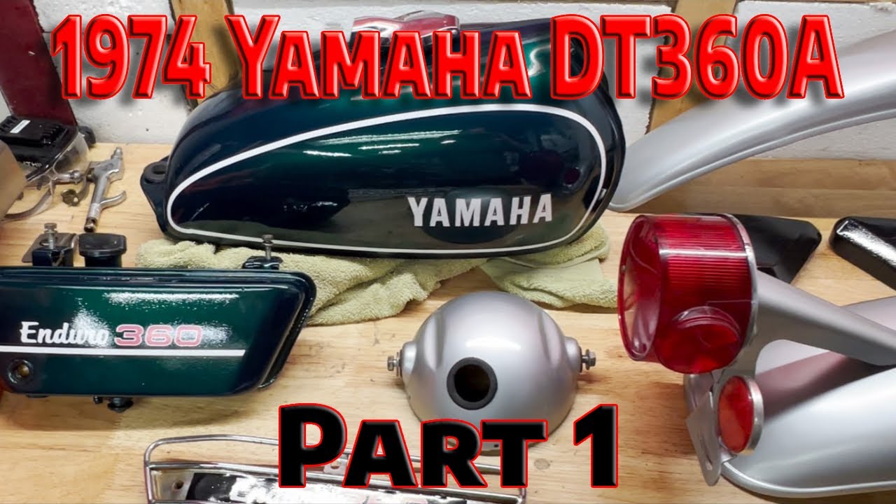 Сборка, покраска и наклейки Yamaha DT360A 1974 года