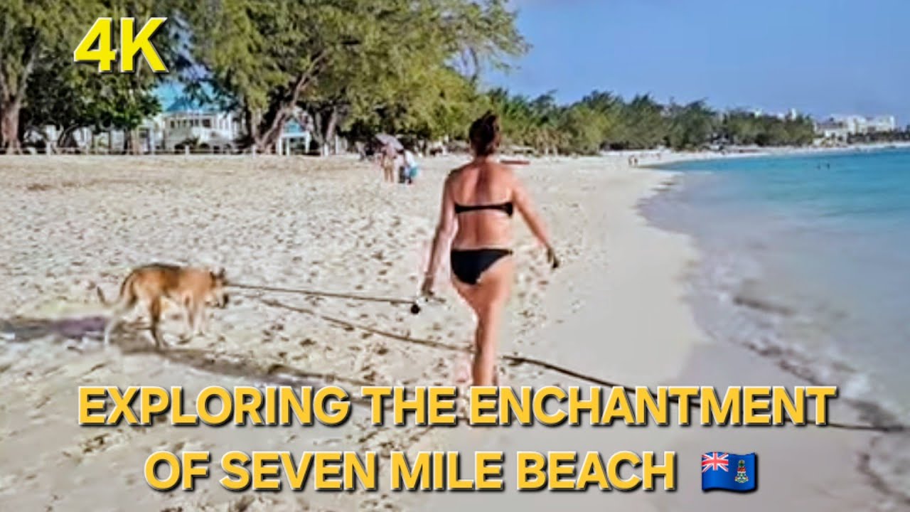 Exploring the Enchantment of Seven Mile Beach, Cayman Islands 4K Walking Tour