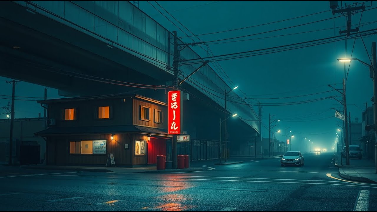 Rainy Backstreet & Warm Neon Glow | Smooth Lofi Ambience for Sleep