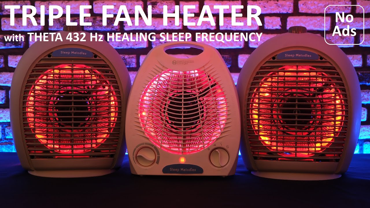 😴🌿 Theta 432 Hz Healing Sleep Therapy: Triple Fan Heater Sounds for Sleep and Deep Relaxation