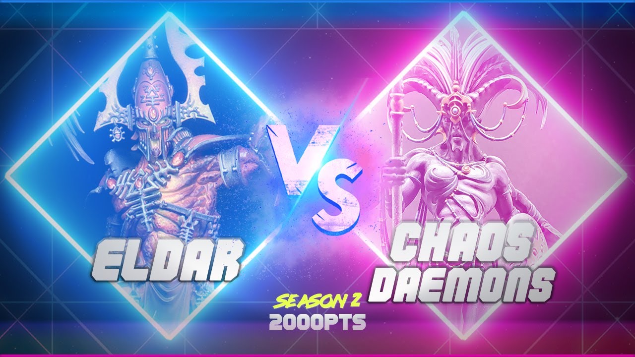 SLAANESH CHAOS DAEMONS vs ELDAR | Warhammer 40k Battle Report