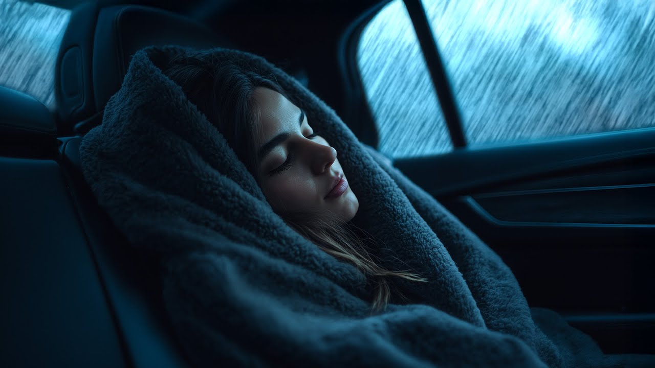 Rain & Thunder - Heavy Rain on Cozy Car for Instant Sleep, Relaxing Rain Sounds for Deep Sleep