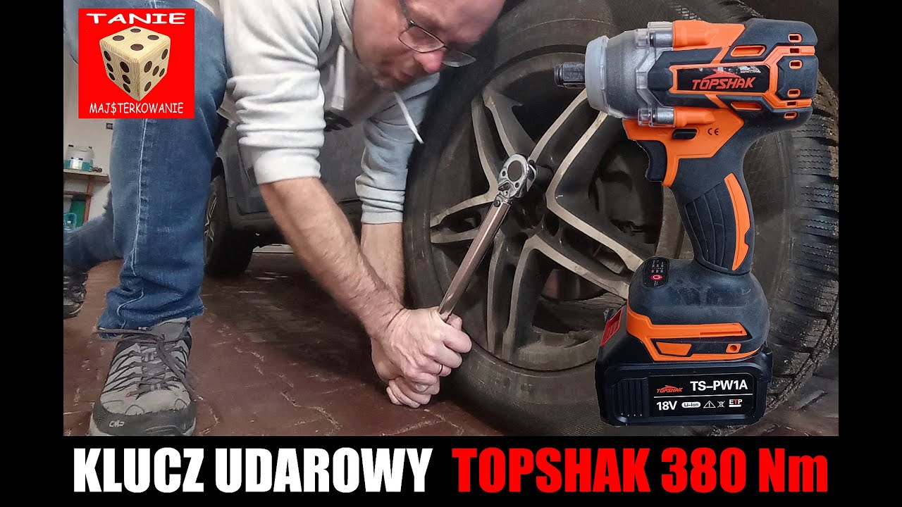 Klucz Udarowy TOPSHAK 380Nm + Nasadki Udarowe PARKSIED - Jaką Naprawdę MOC ma Taki Zestaw?