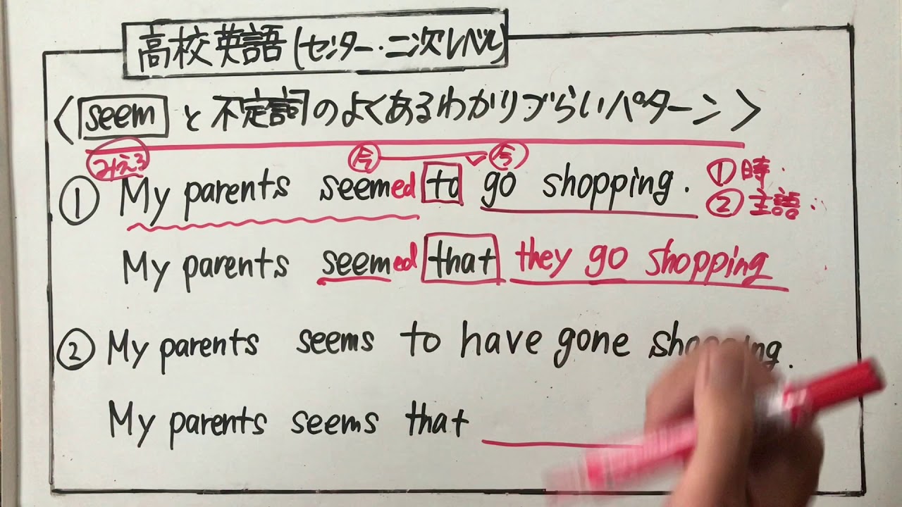 seem toとseem that のちがい。