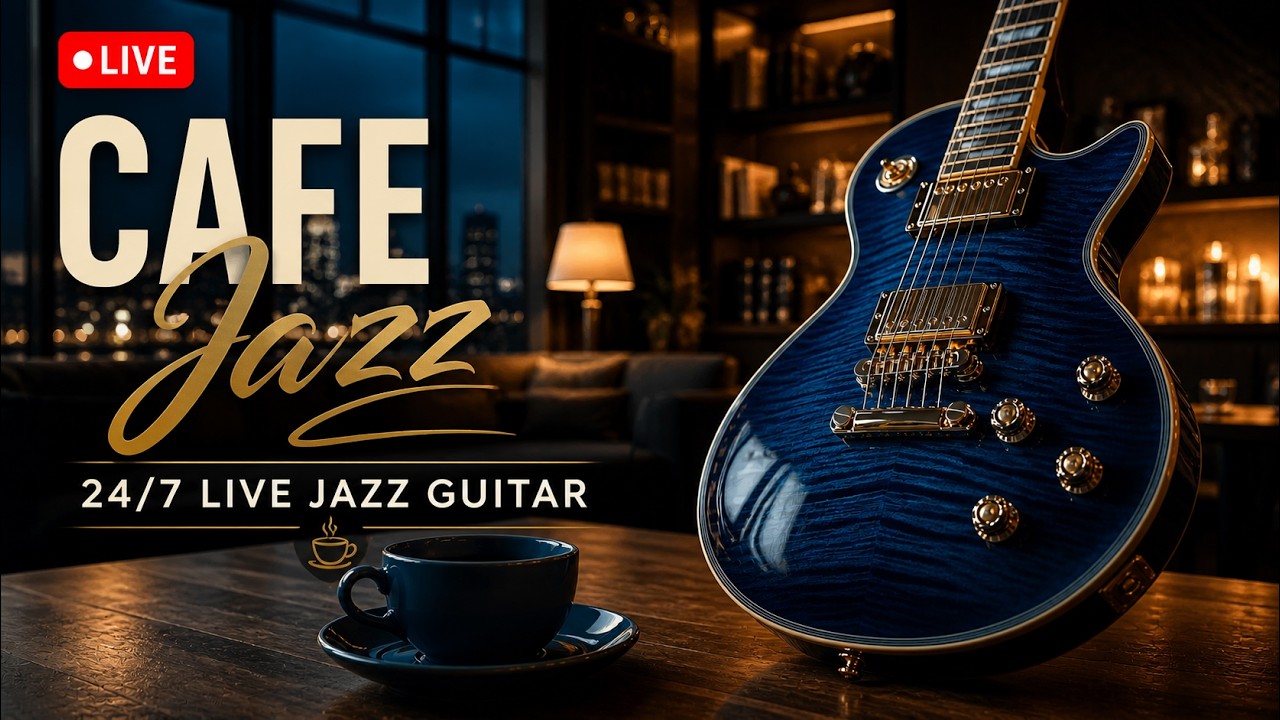 Smooth Jazz Guitar Lounge 🎸 Emerald Cafe Vibes &bull; Relaxing Music for Work, Study & Sleep