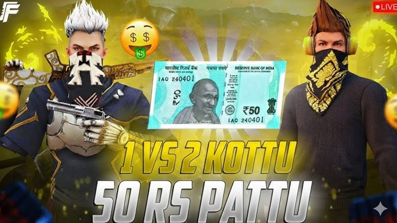 1V2 Kottu 30₹ Pattu 3 Kottu Guild Entry Pattu # Freefire #live #telugulive #freefirelive 1V2 Kottu 3