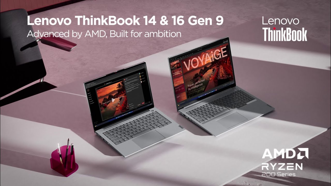 Lenovo ThinkBook 14 и 16 Gen 9 (AMD) &mdash; интеллектуальная и безопасная производительность для малог...