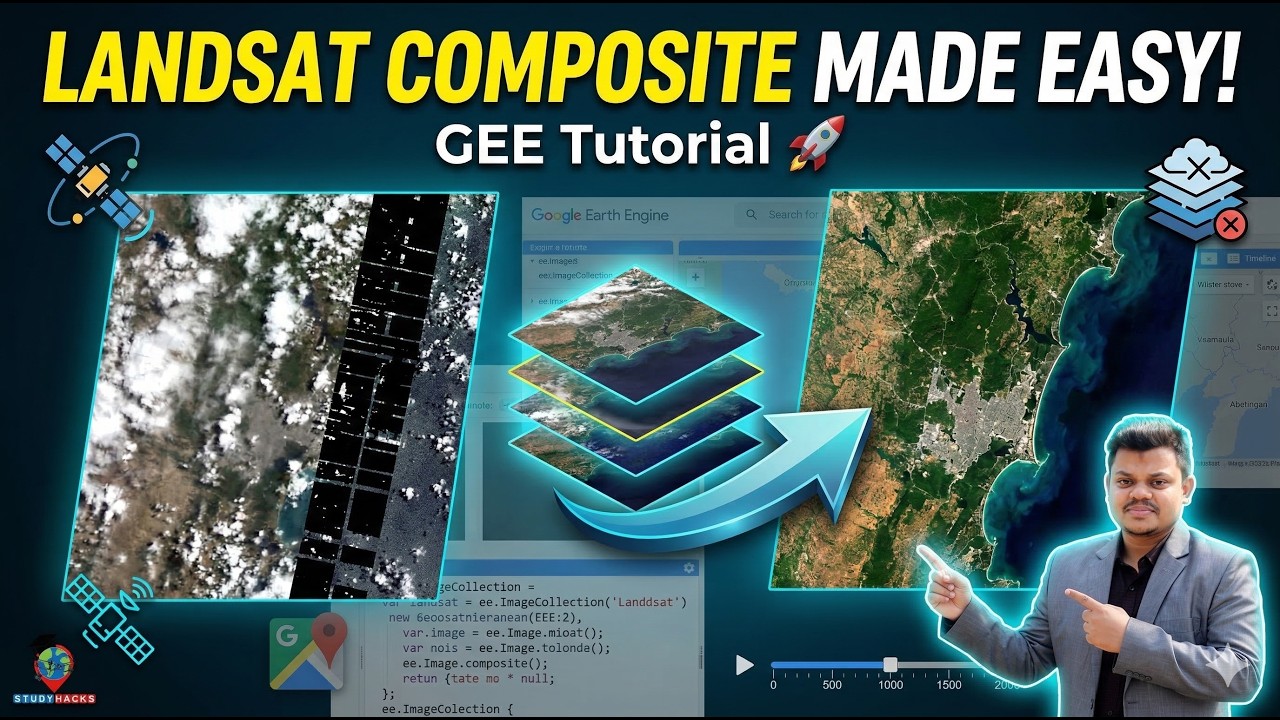 Создание составных изображений Landsat с помощью Google Earth Engine: обработка изображений в Goo...