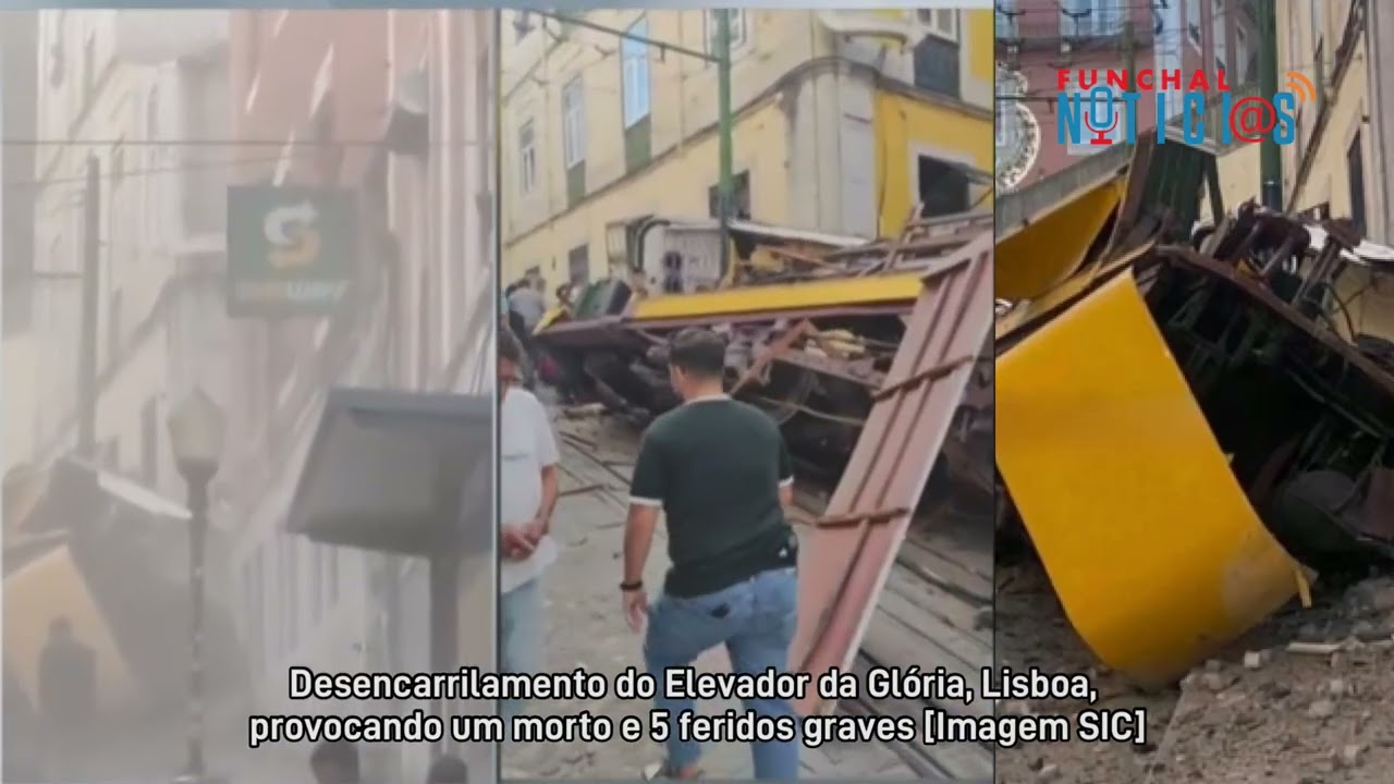 Desencarrilamento do Elevador da Glória em Lisboa provoca um morto e cinco feridos graves
