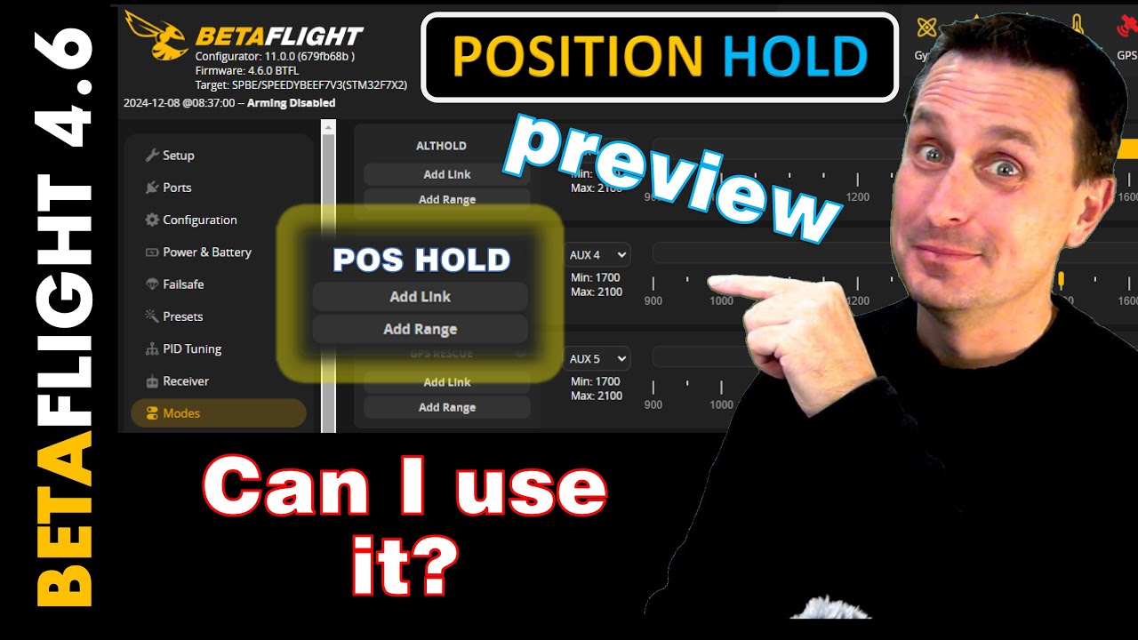 Betaflight 2025.12 POSITION hold [preview]