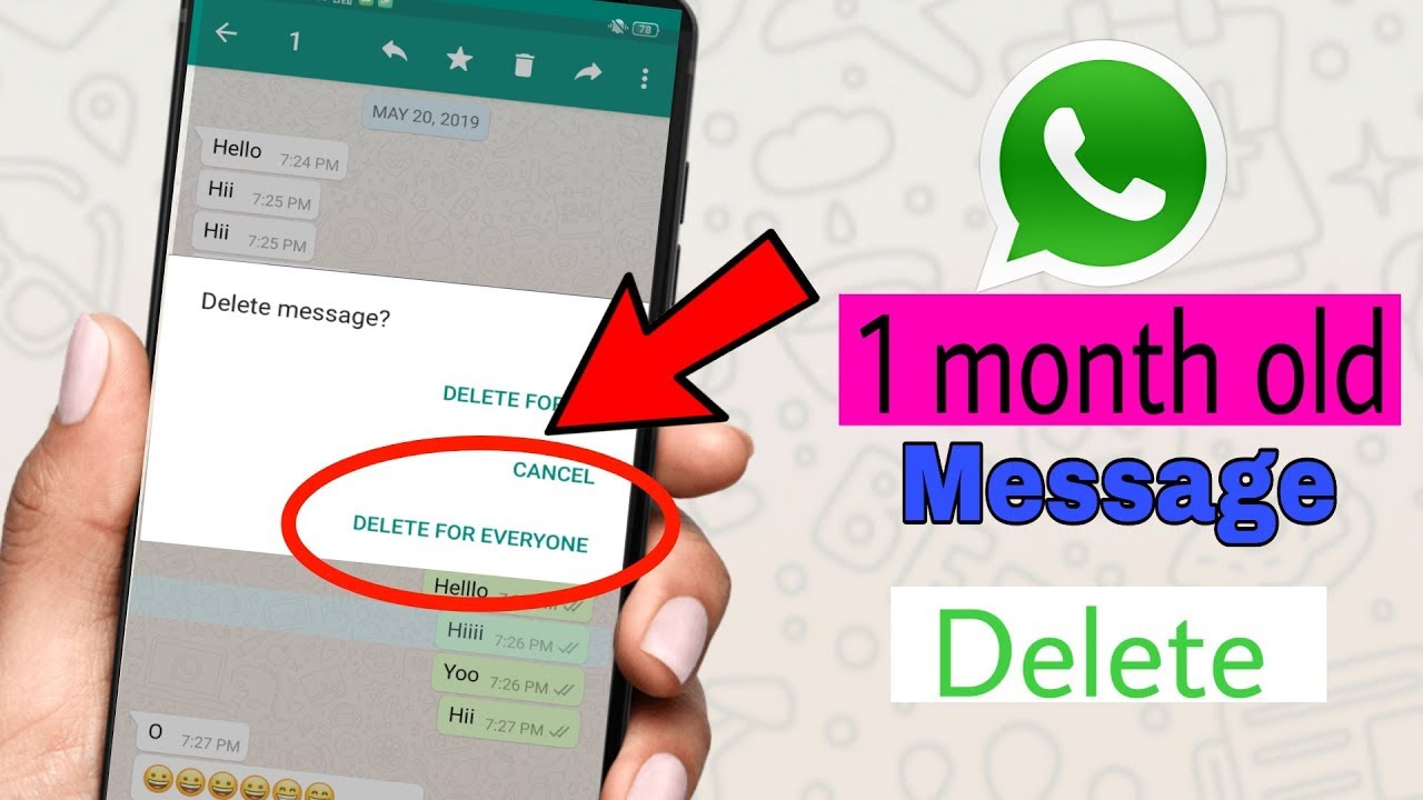How to delete very old messages in whatsapp