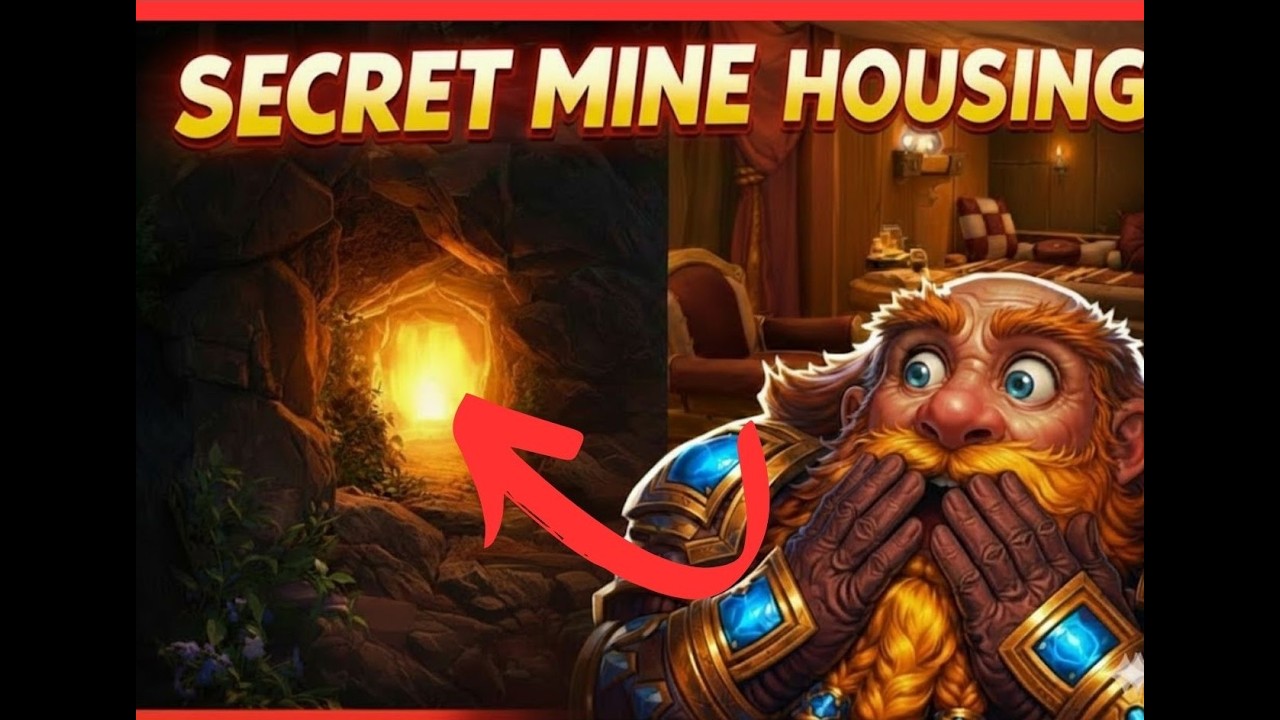 Housing wow - I made a secret mine and build my house inside