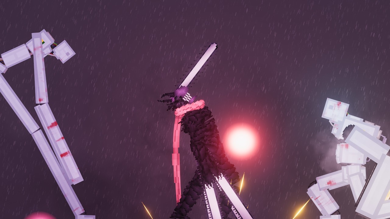 Chainsaw Man Fights People In People Playground [5]