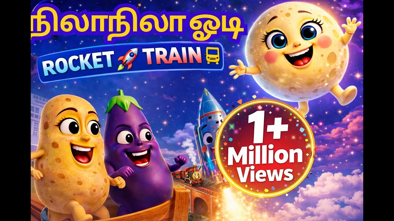 Nila Nila Odi Vaa 🚀🌙 | Rocket Space Adventure + Train Songs 🚆 | Tamil Kids Rhymes | Urulaikilangu