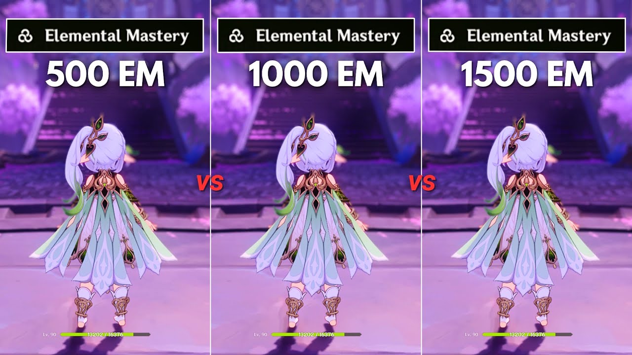 500 EM vs 1000 EM !! Best Build for F2P Nahida ?? [ Genshin Impact ]