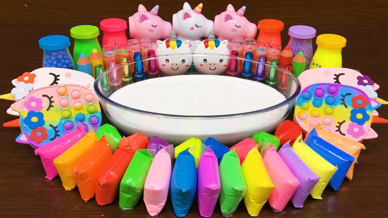 Mixing Makeup, Clay, Floam and More into GLOSSY Slime!! Series #115 Satisfying Video