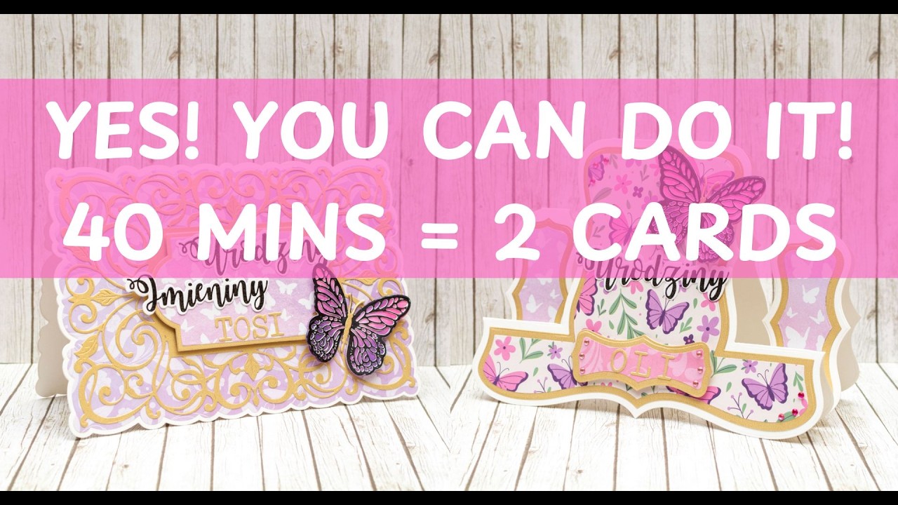 Can You Make 2 Beautiful Cards in 40 Minutes? 💕 Ink Blended Butterflies Tutorial