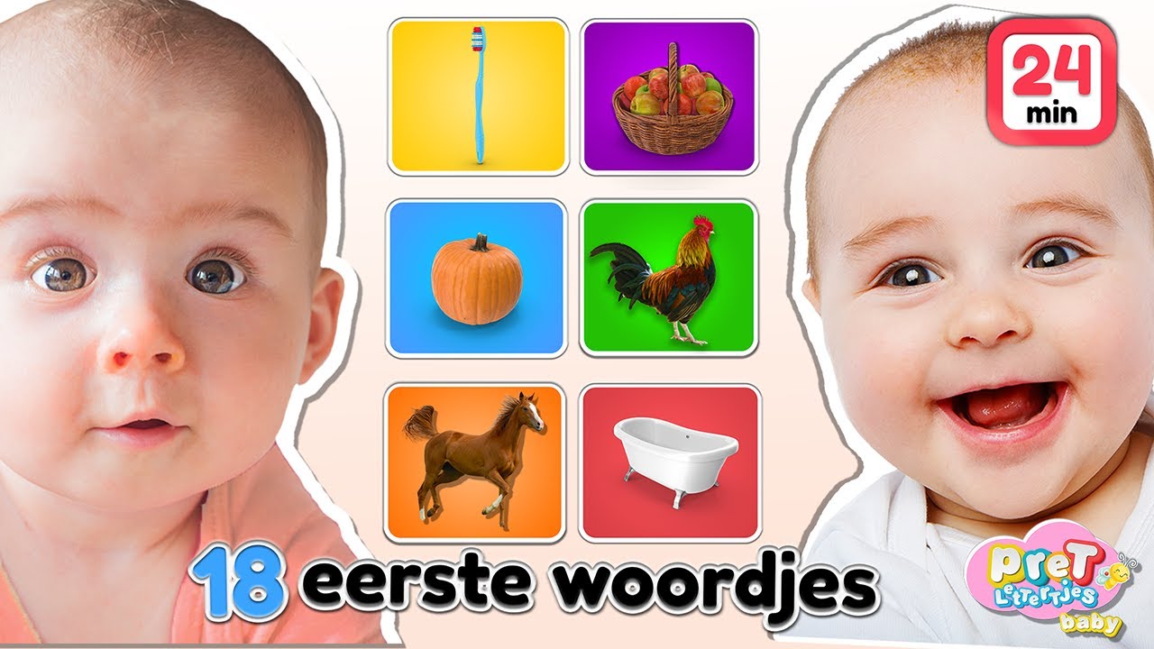 Pretlettertjes Baby TV • Eerste Woordjes Special • Woordjes leren met Nederlandse baby filmpjes