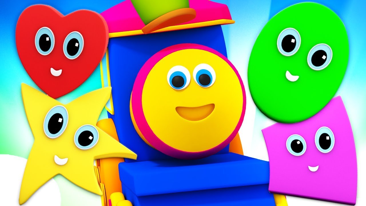 Shapes Go Rolling By | Preschool Learning Videos For Babies | Bob The Train Cartoons