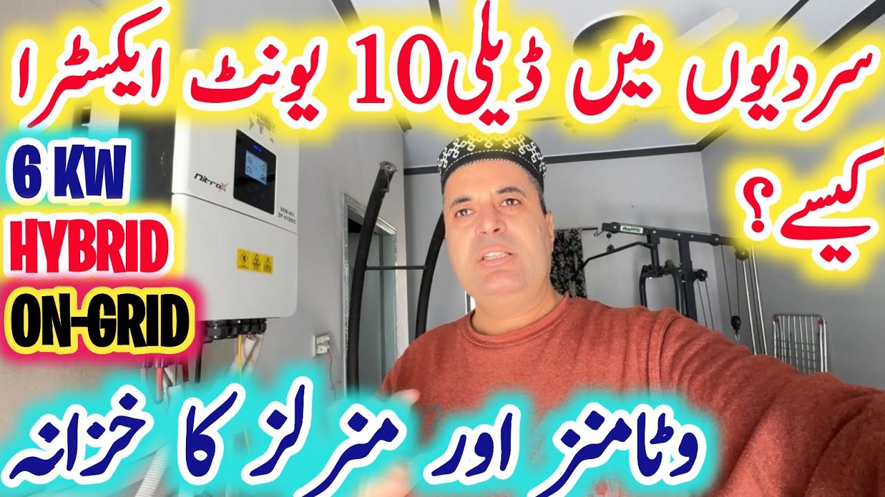 10KW Extra Production in Winter,How?|Inverex Nitrox 6KW, ON-GRID, Hybrid System|Vitamins & Minerals 