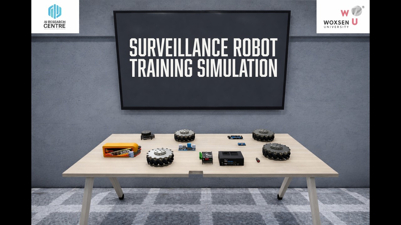 Surveilance Robot Training Simulation - AI Research Centre - Woxsen University