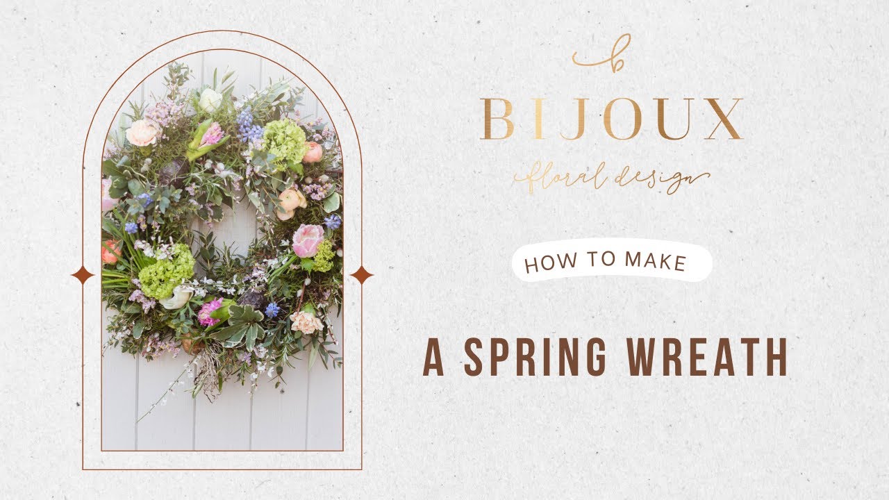 How to make a fresh spring door wreath using a moss base