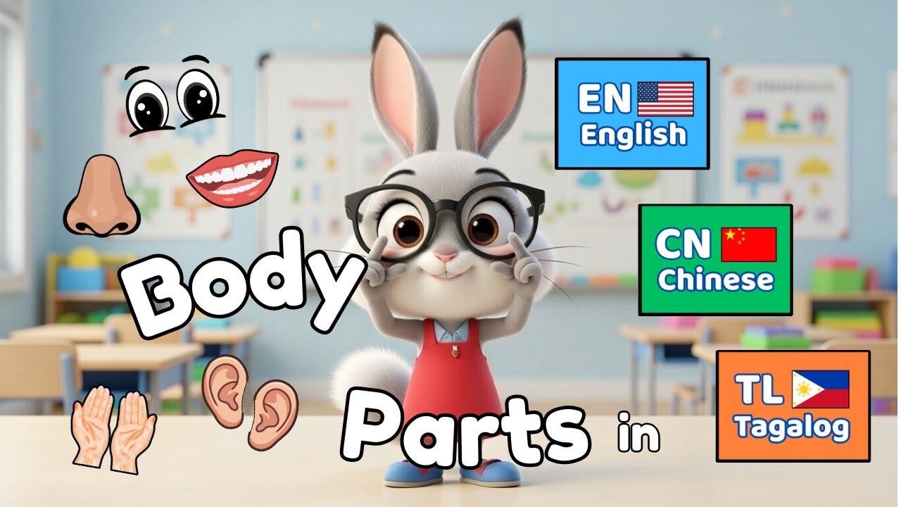 Body Parts Eyes, Ears, Nose, Mouth, Hands✨ English ✨ Mandarin Chinese (中文) ✨ Filipino / Tagalog