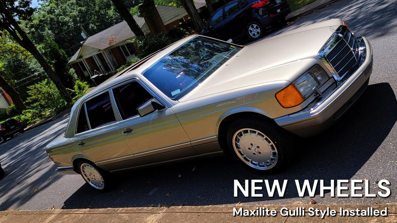 WHEELS ON: Smoke Silver Mercedes W126 420SEL Project: PART 3