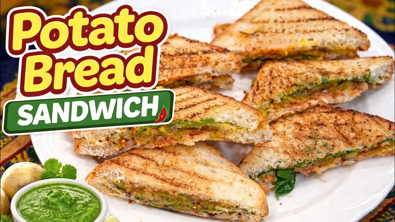 Crispy Potato Bread Sandwich | Quick & Easy Breakfast Recipe