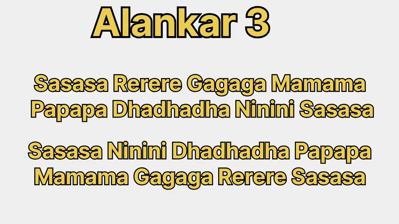 Alankar 3 Sasasa Rerere Gagaga | Alankars for Beginners | Music Class For Beginners
