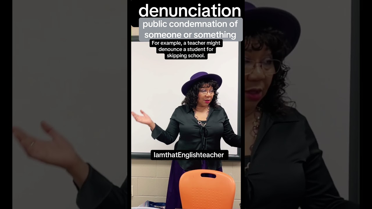 denunciation- a vocabulary lesson