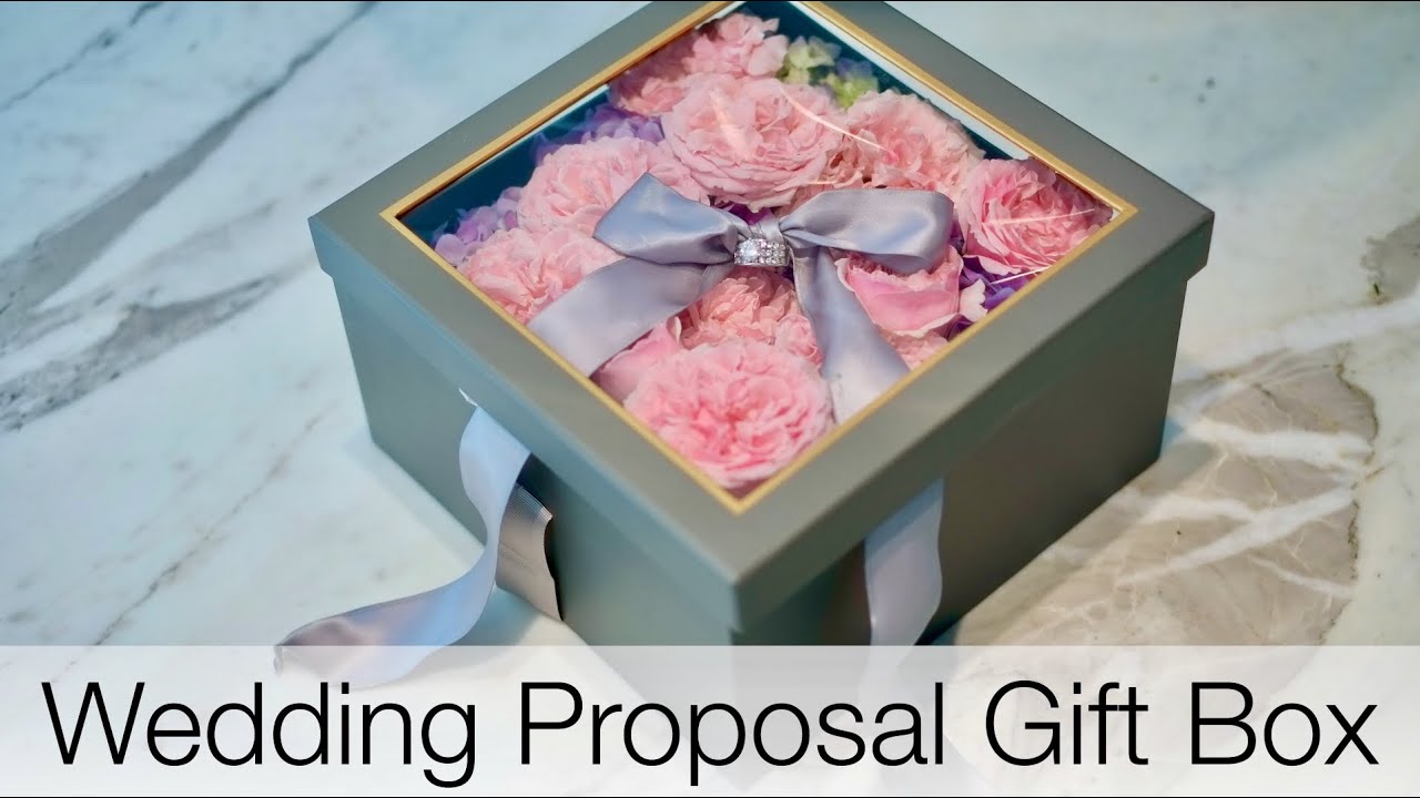 How to Create a Wedding Proposal Flower Gift Box